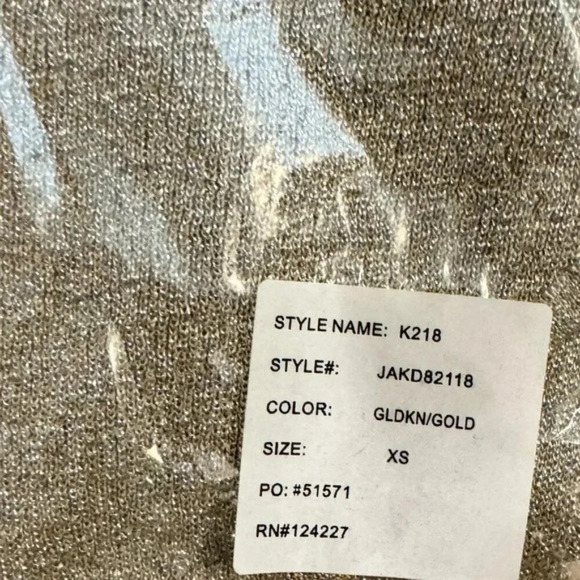 MISA Los Angeles Minka Cutout Gold Metallic Knit Midi Dress Size XS NWT - Picture 12 of 13